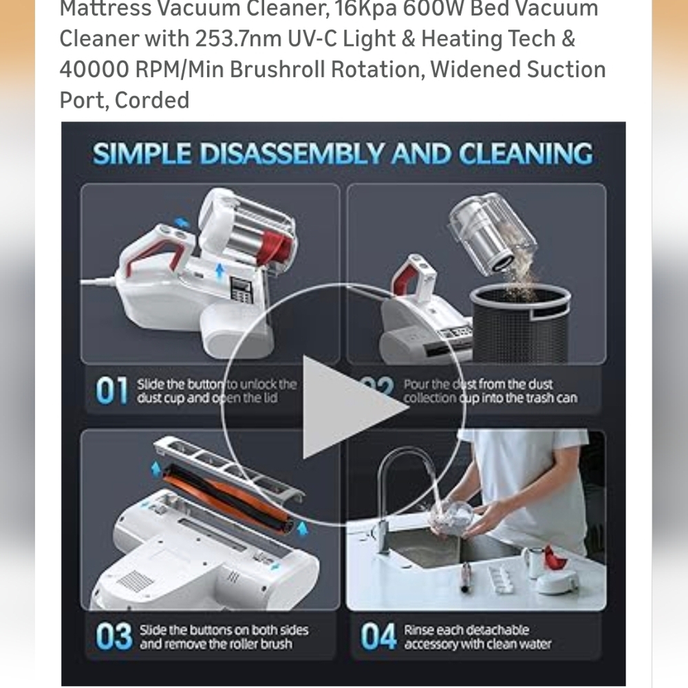 Bed Vacuum Cleaner / Ultra UVC - Picture 8 of 16